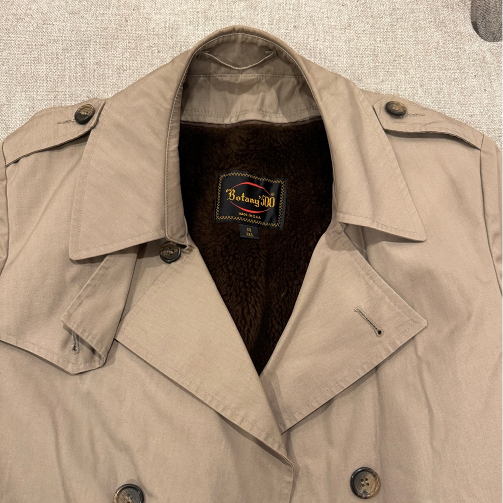 Vintage Botany 500 Trench Coat - Picture 2 of 8